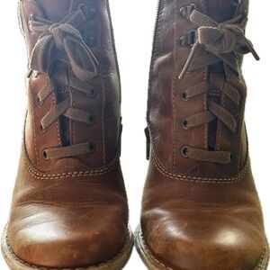 Clarks Brown Lace Up Boots for Women
